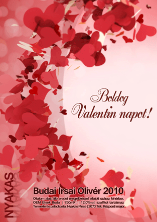 Valentin napi italcímke jókívánsággal | Kód: valentin01 - Vissza az ünnepi italcímke sablonokhoz!